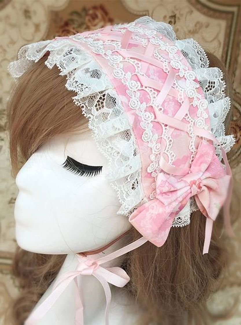 Social Pink Chiffon Sweet Lolita Hair Band🎀