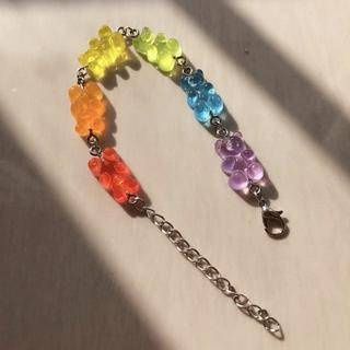 colorful jelly candy bear necklace bracelet🌈