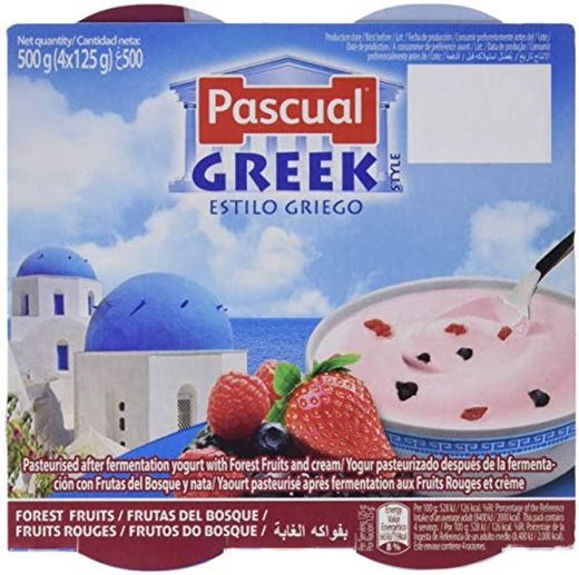 Pascual Yogur Griego con Frutas del Bosque - 6 Paquetes de 4
