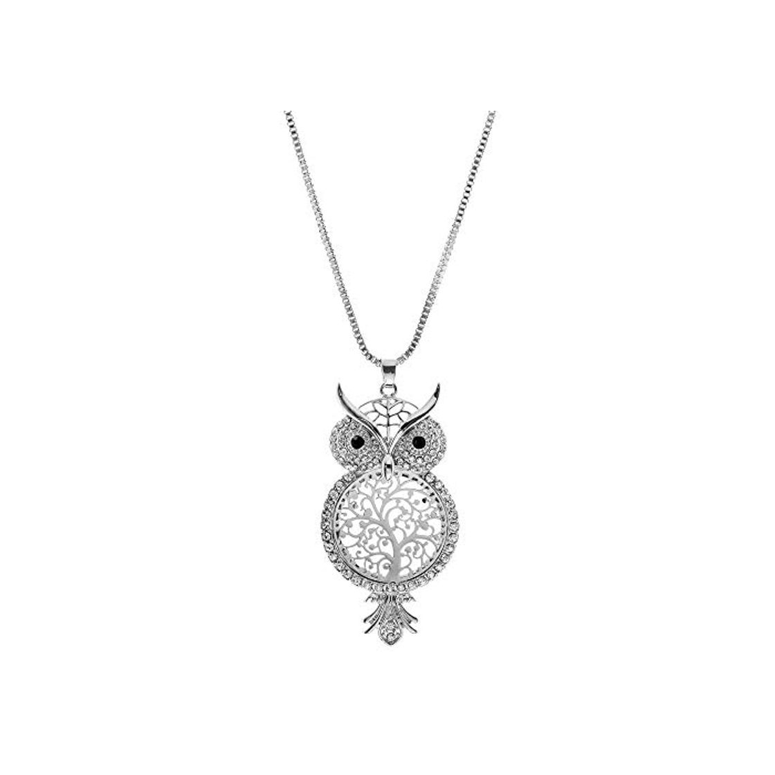 PicZhiwenture Colgante suéter Cadena Ropa Accesorios Collares Crystal Sweater Chain Colar Collier