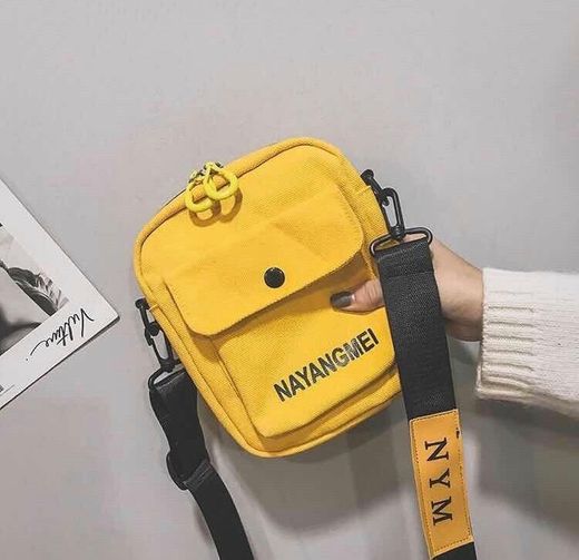 Mini Shoulder Bag Amarela Unissex Importada Luxo Hype