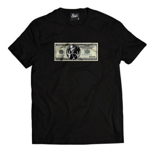Camiseta Skull Clothing Dollar Tupac Masculina - Preto