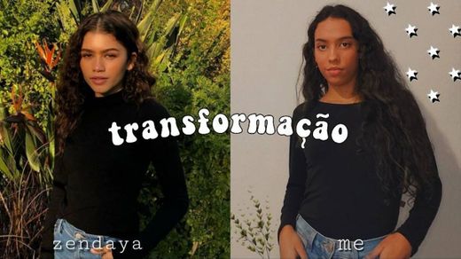 me transformando na zendaya