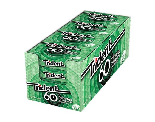 Trident Chicle Sin Azucar Hierbabuena 60 Minutes 20 gr