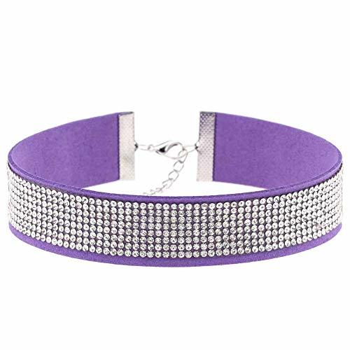 Producto YuYzHanG Collar De Gargantilla Anillos con Incrustaciones De Diamantes Collar Punky del