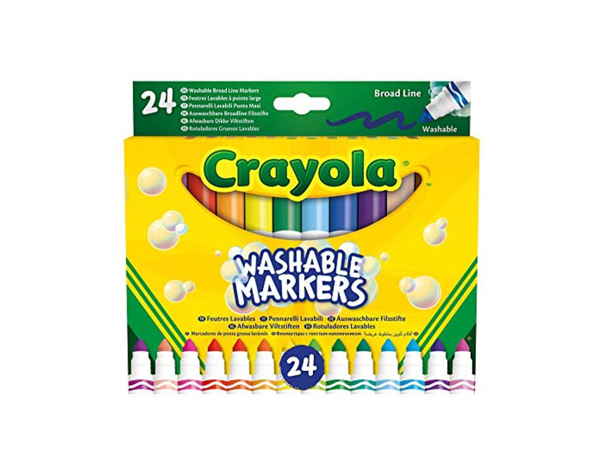 Product CRAYOLA 58 – 6570 24 Rotuladores Súper Lavables Maxi Punta