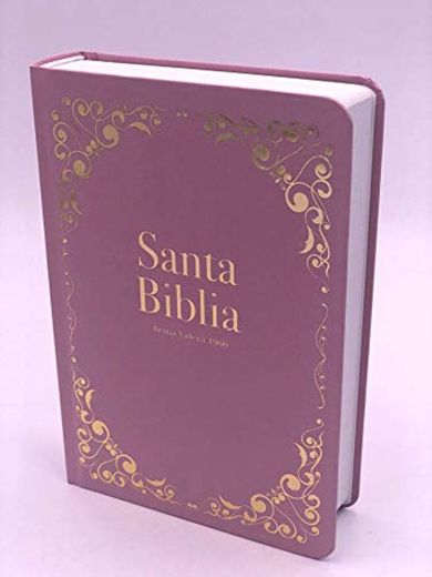 Biblia Reina Valera 1960 Tapa Flexible portátil Letra Grande Rosa