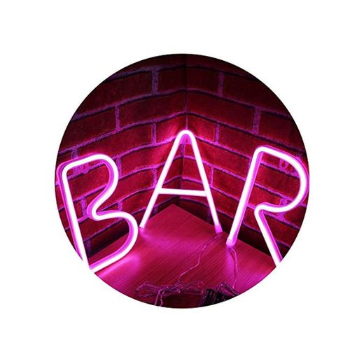 Neon Bar Light Sign LED Neon Carta Luz de la noche Luz de la carpa Palabra Decoración de la pared para Beer Bar Pub Suministros de fiesta recreativos