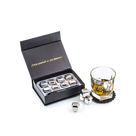 Exclusivo Whisky Piedras Set de Regalo de Acero Inoxidable - Alta Tecnología