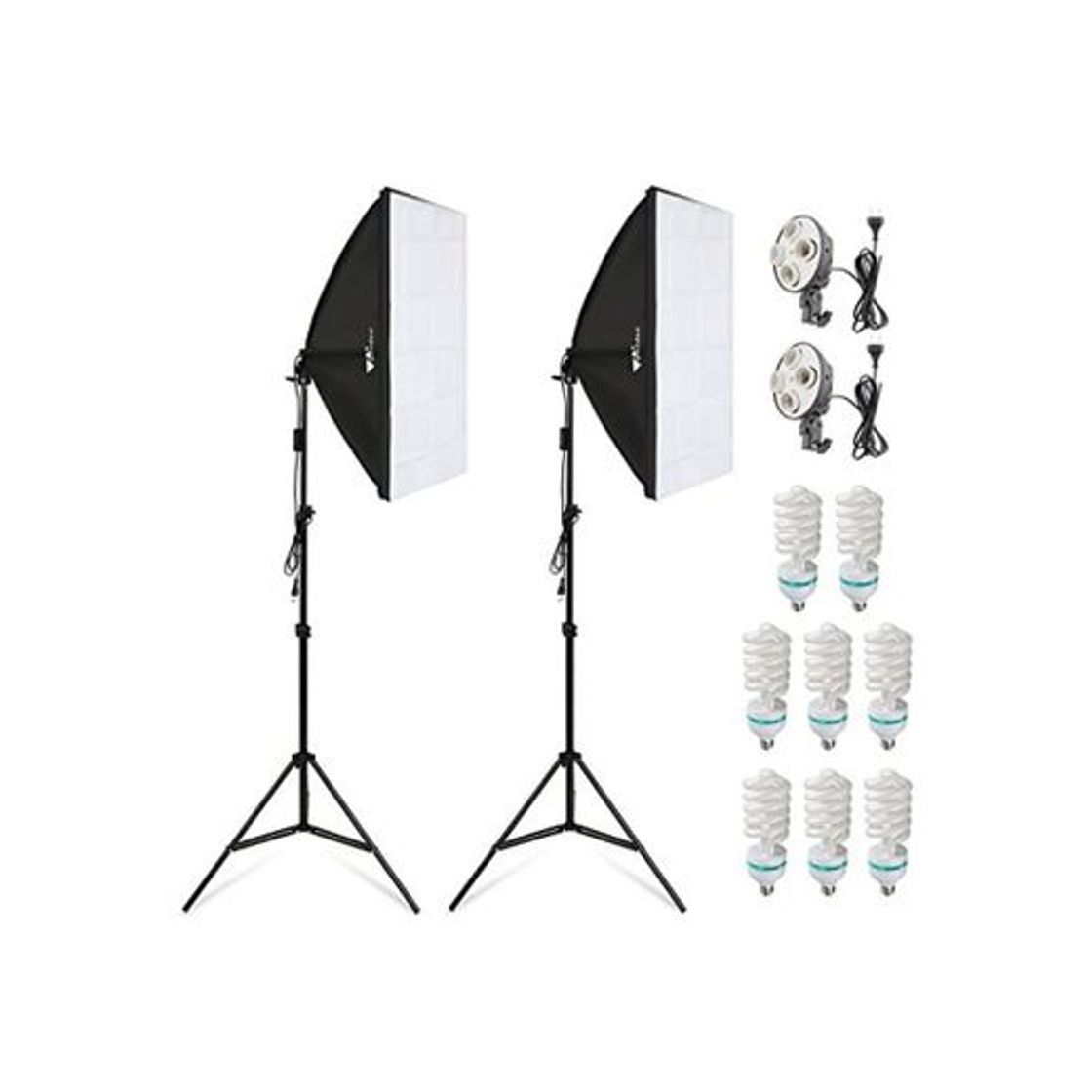 Product Amzdeal Softbox Kit Fotografía con 8 Bombillas 135W