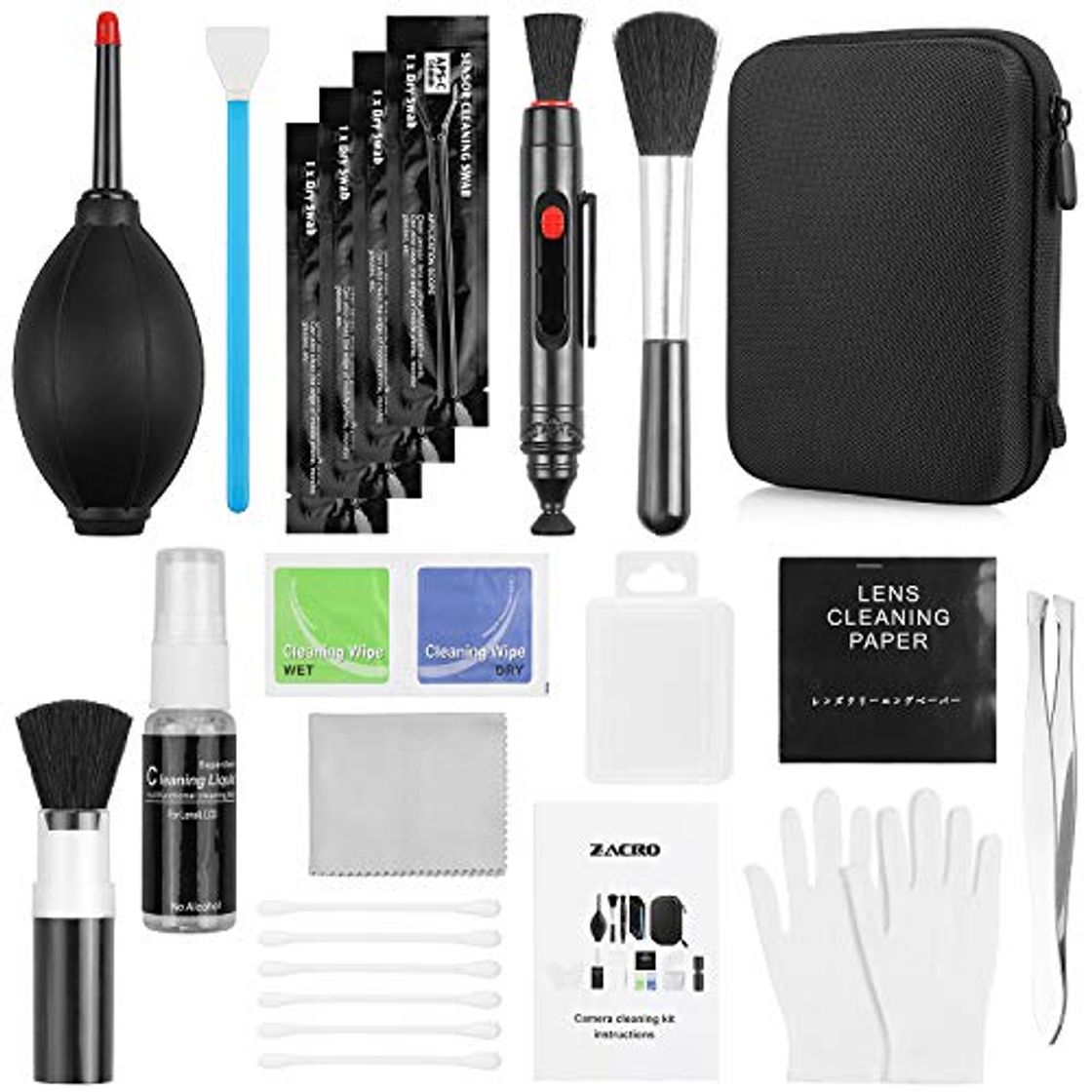 Social Zacro 49 en 1 Kits Limpieza Cámara Reflex Profesional para Cámaras Réflex