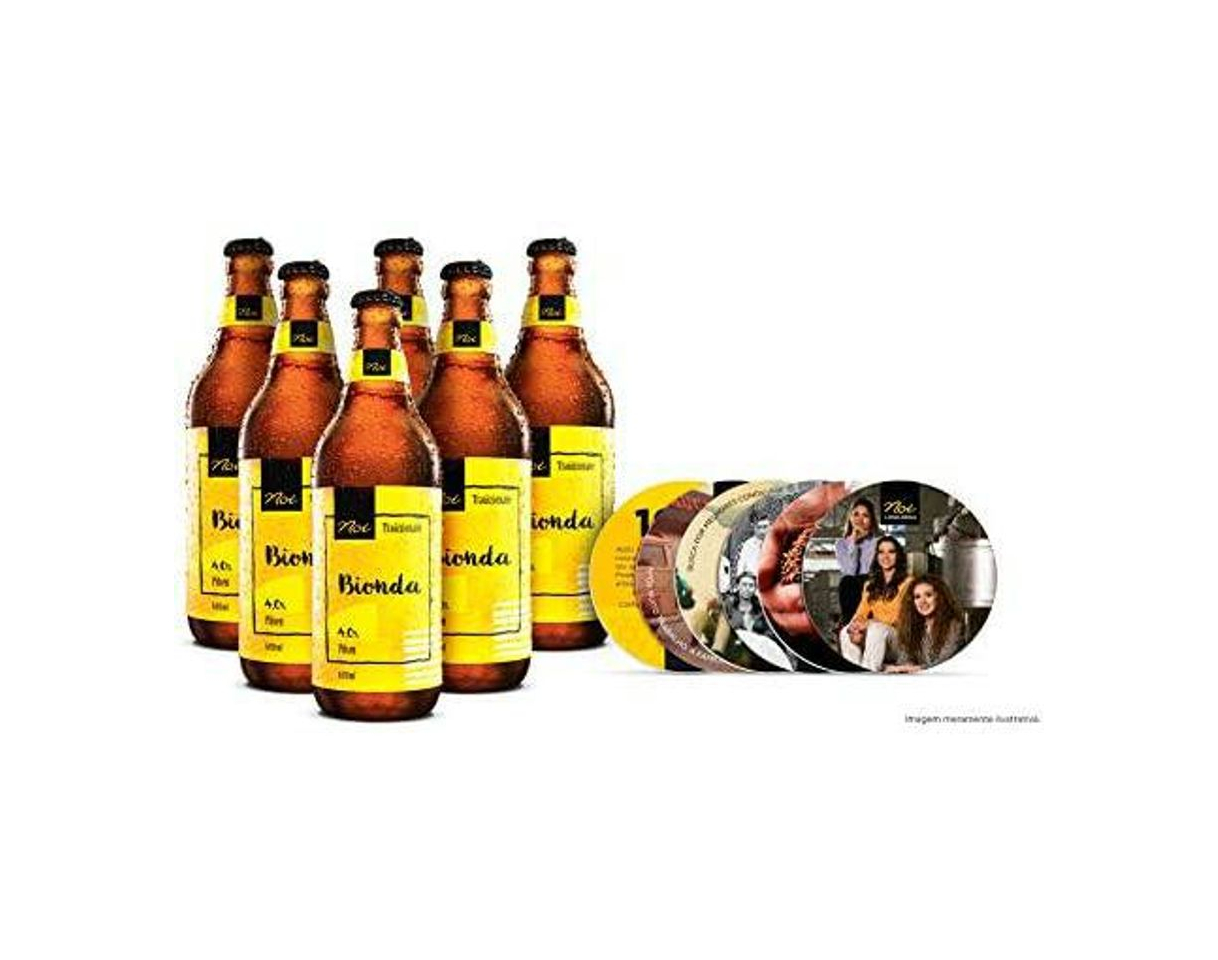 Product CAIXA COM 6 CERVEJAS BIONDA 600ml COM BOLACHAS NOI

