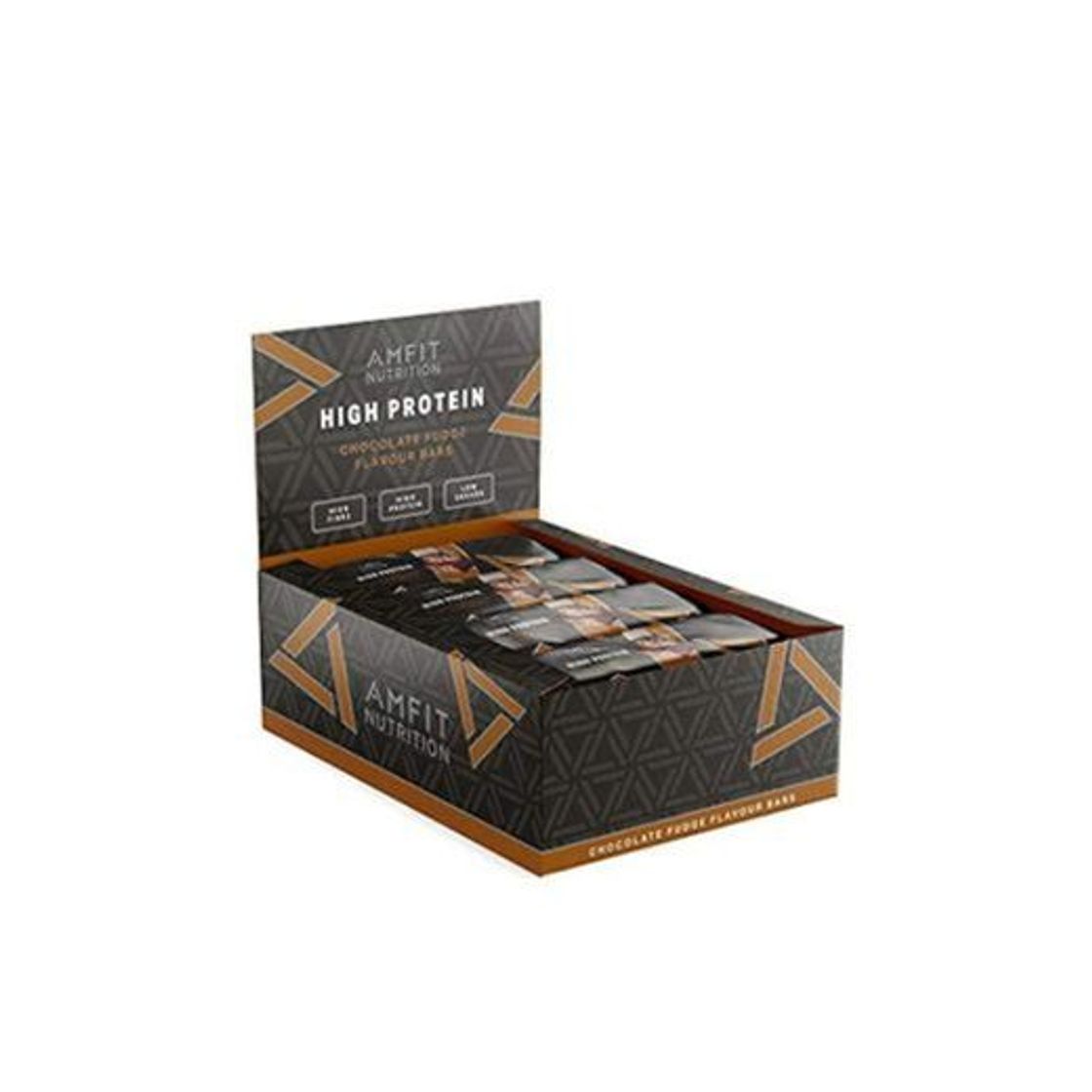 Social Marca Amazon- Amfit Nutrition Barrita de proteínas sabor a fondant de chocolate,