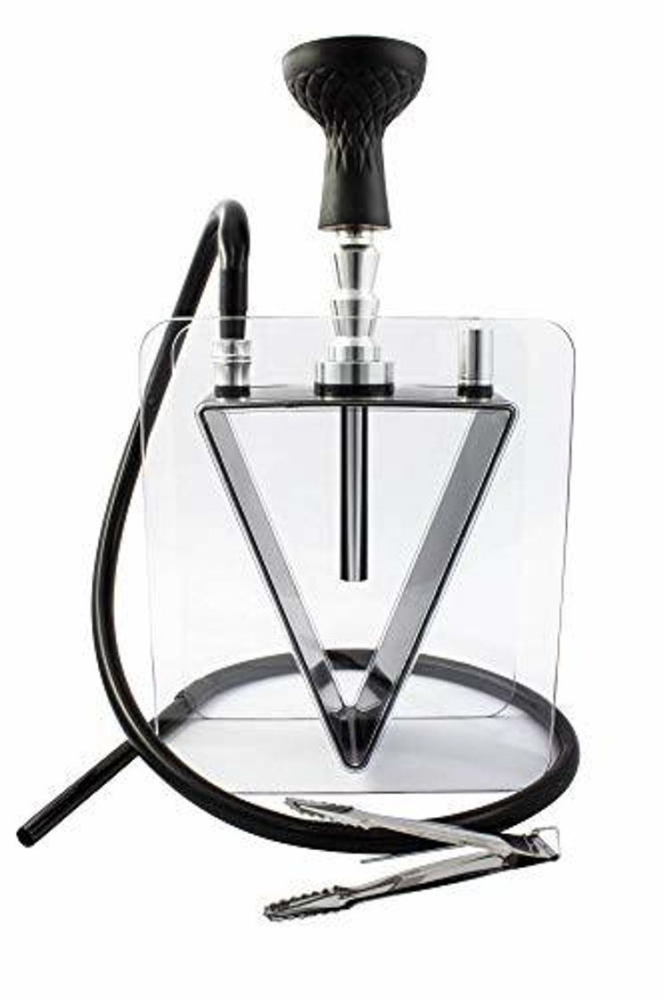 Social Cachimba premium con forma triangular - Kit con cazoleta, mangera y pinzas