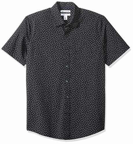 Amazon Essentials - Camisa de manga corta y corte entallado con estampado