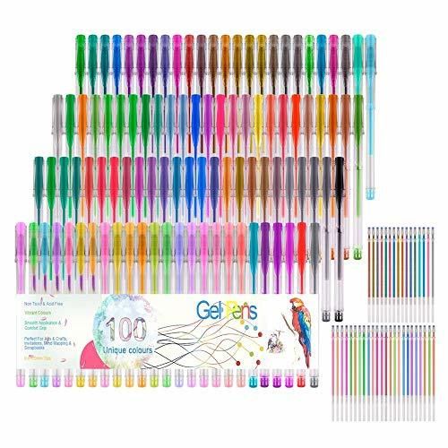 LKJHG Gel Pens Set Set Neon Metallic Sketch Drawing Staionary Art Supplies