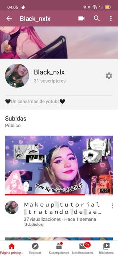 Mi canal de Youtube 