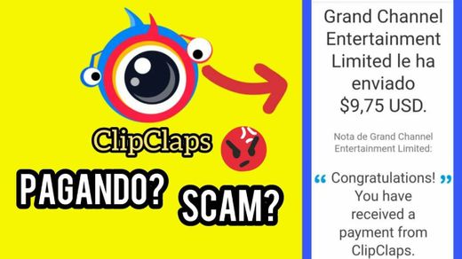 ClipClaps pagando, Comprobante de Pago 12/07/2020 💪💗💥🎉💰