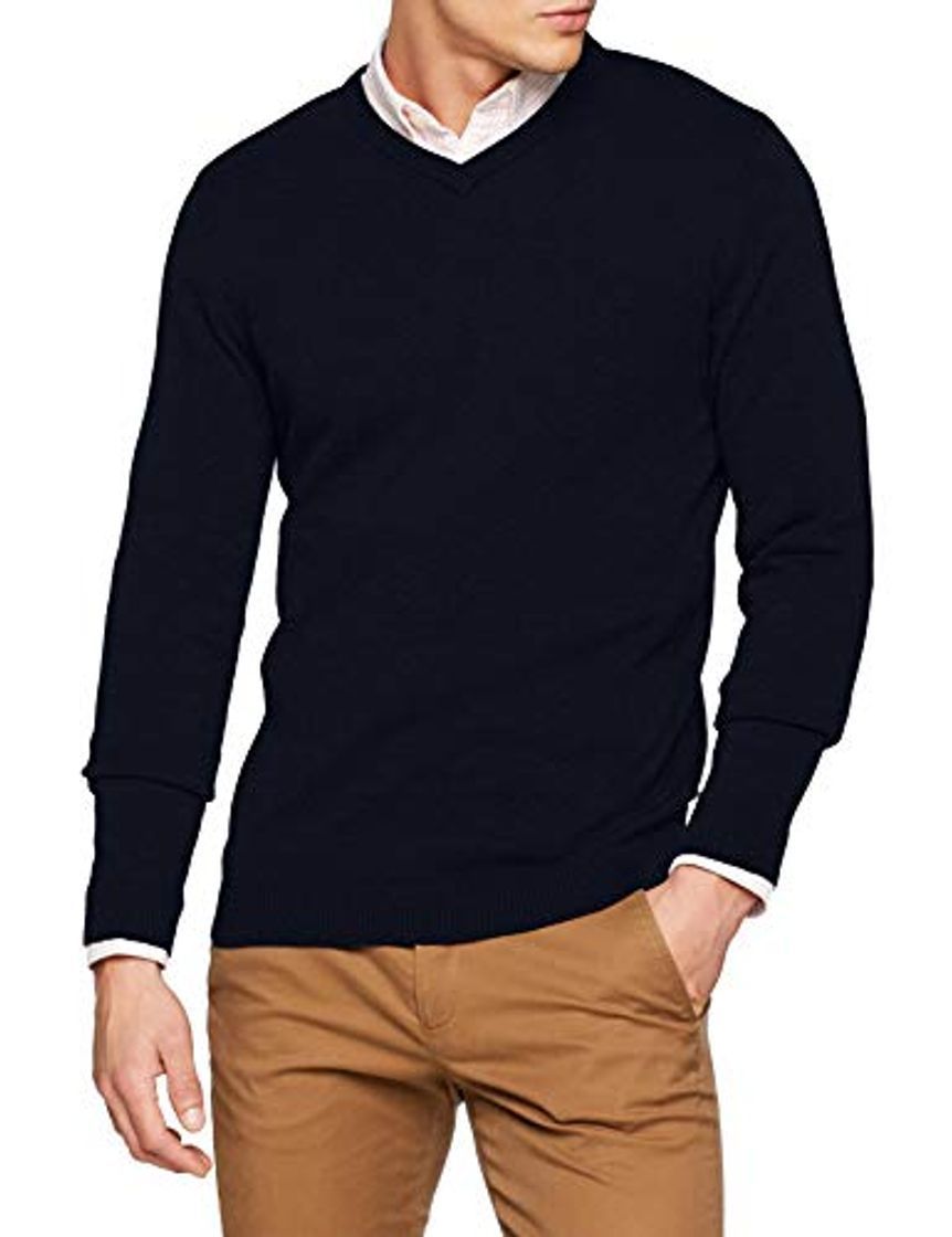 Social JACK & JONES Jjebasic Knit V-Neck Noos suéter, Azul