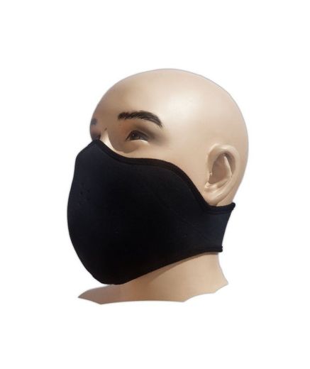 Máscara protectora negra de neopreno y filtro de polvo fino. Para motos