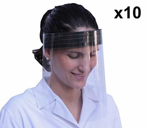 KMINA - Pantalla Protección Facial Transparente, Pantalla Protectora Cara, Protector Facial, Visera
