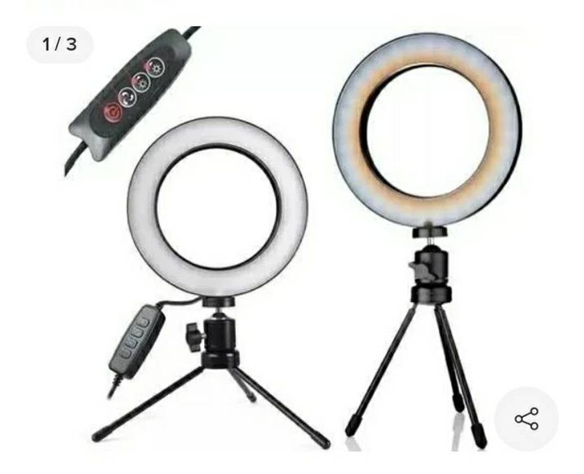 Moda Ring Light Tripé Mesa Iluminador 