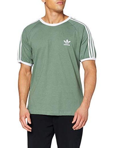 adidas 3-Stripes Camiseta, Hombre, Verde