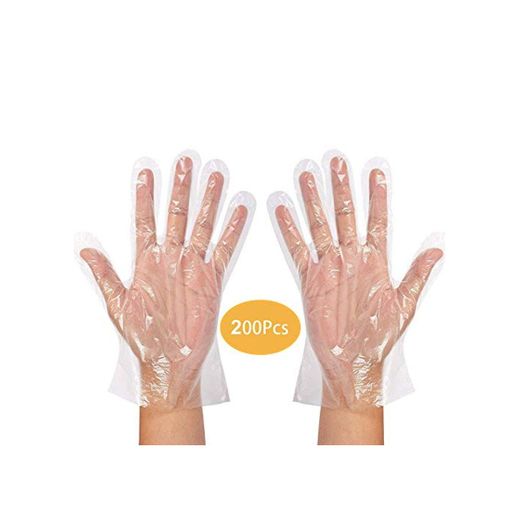 Guantes Desechables de plástico Transparente, protección contra Virus,Guantes para cocinar en Barbacoa,