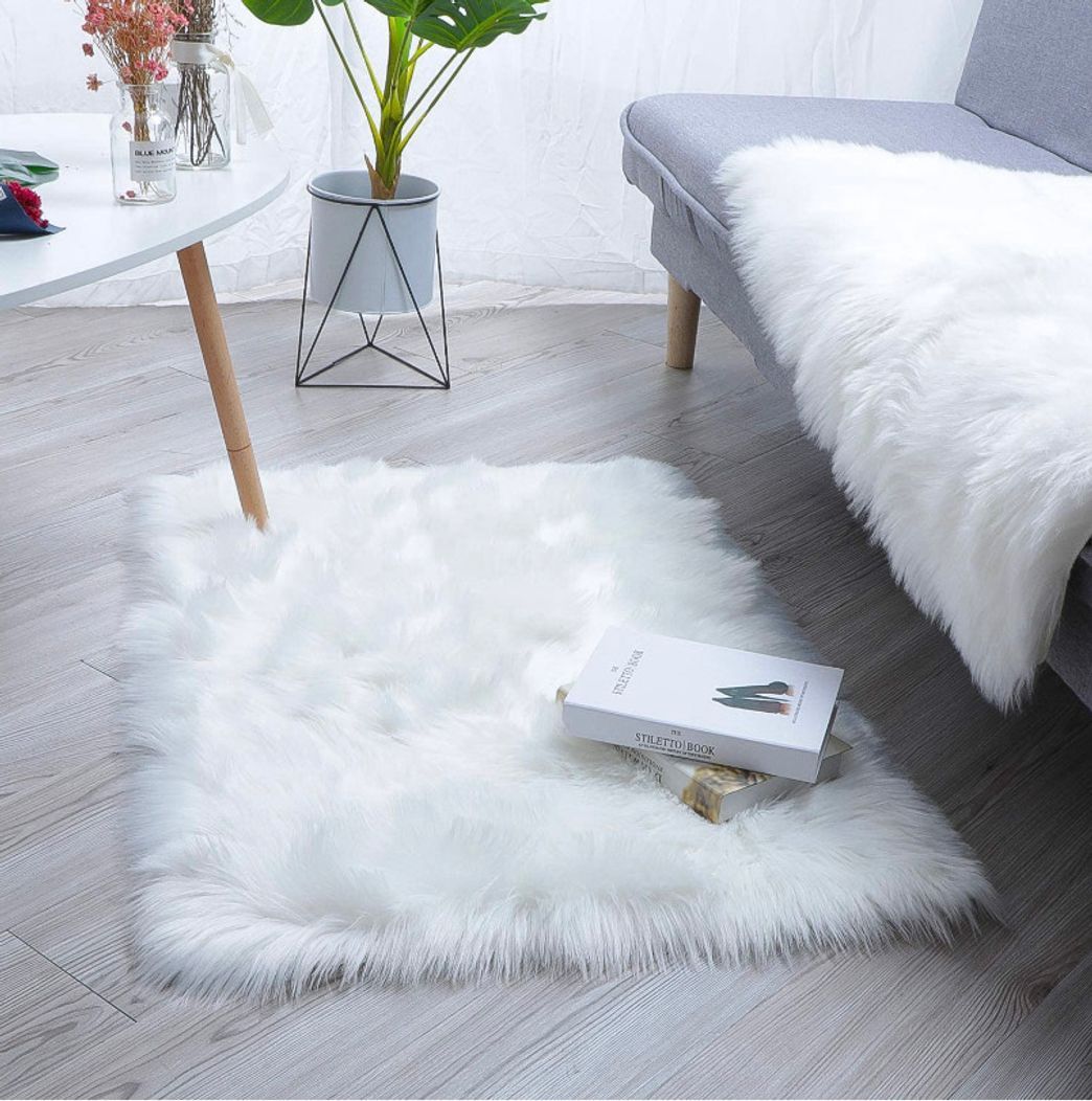 Social Alfombra de pelo blanco