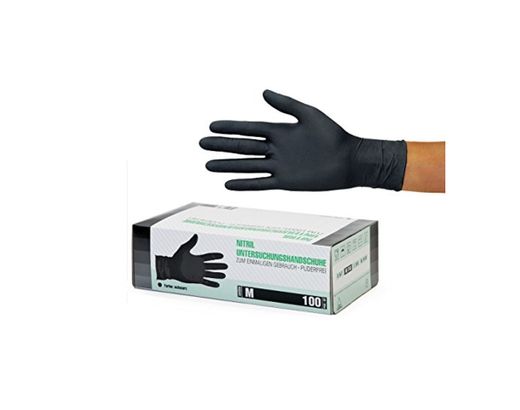 Guantes de nitrilo transparente Guantes libres de látex sin polvo Limpieza Guantes