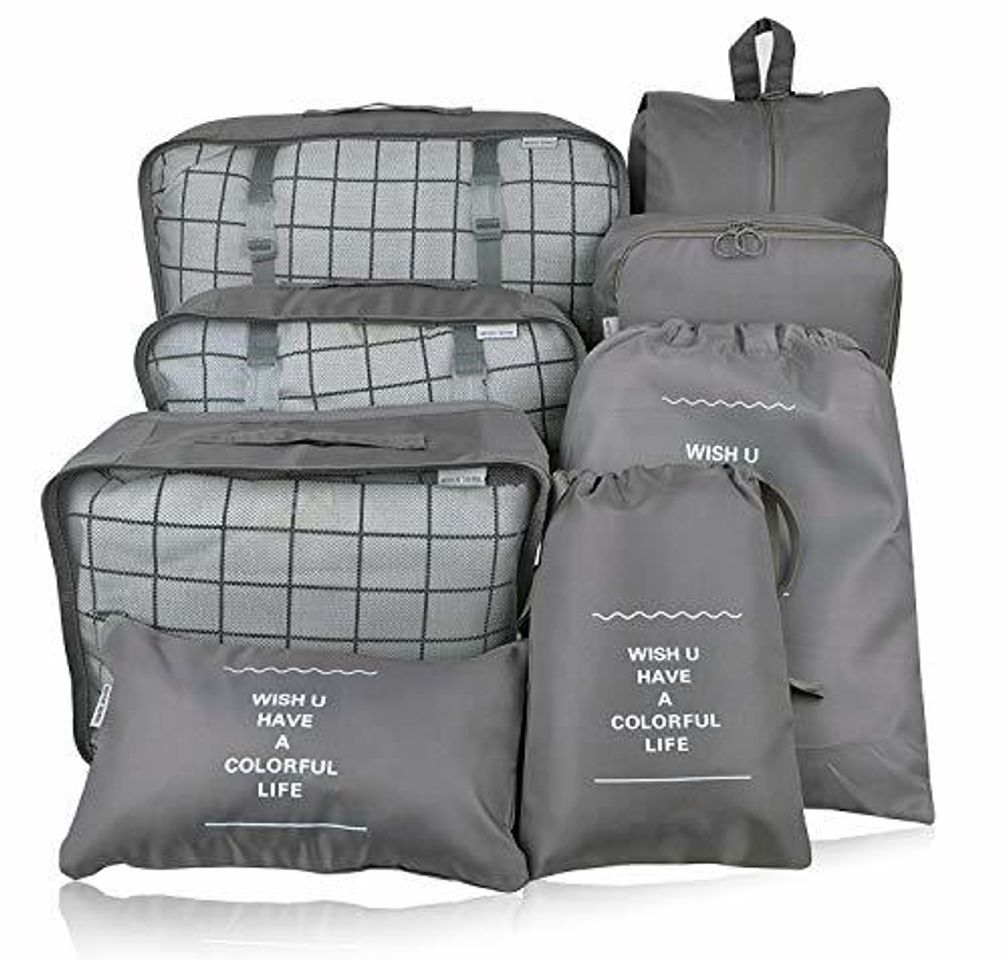 Social Blizim 8 Set Organizadores de Viajes Cubos Embalaje Bolsa Lavanderia Equipaje