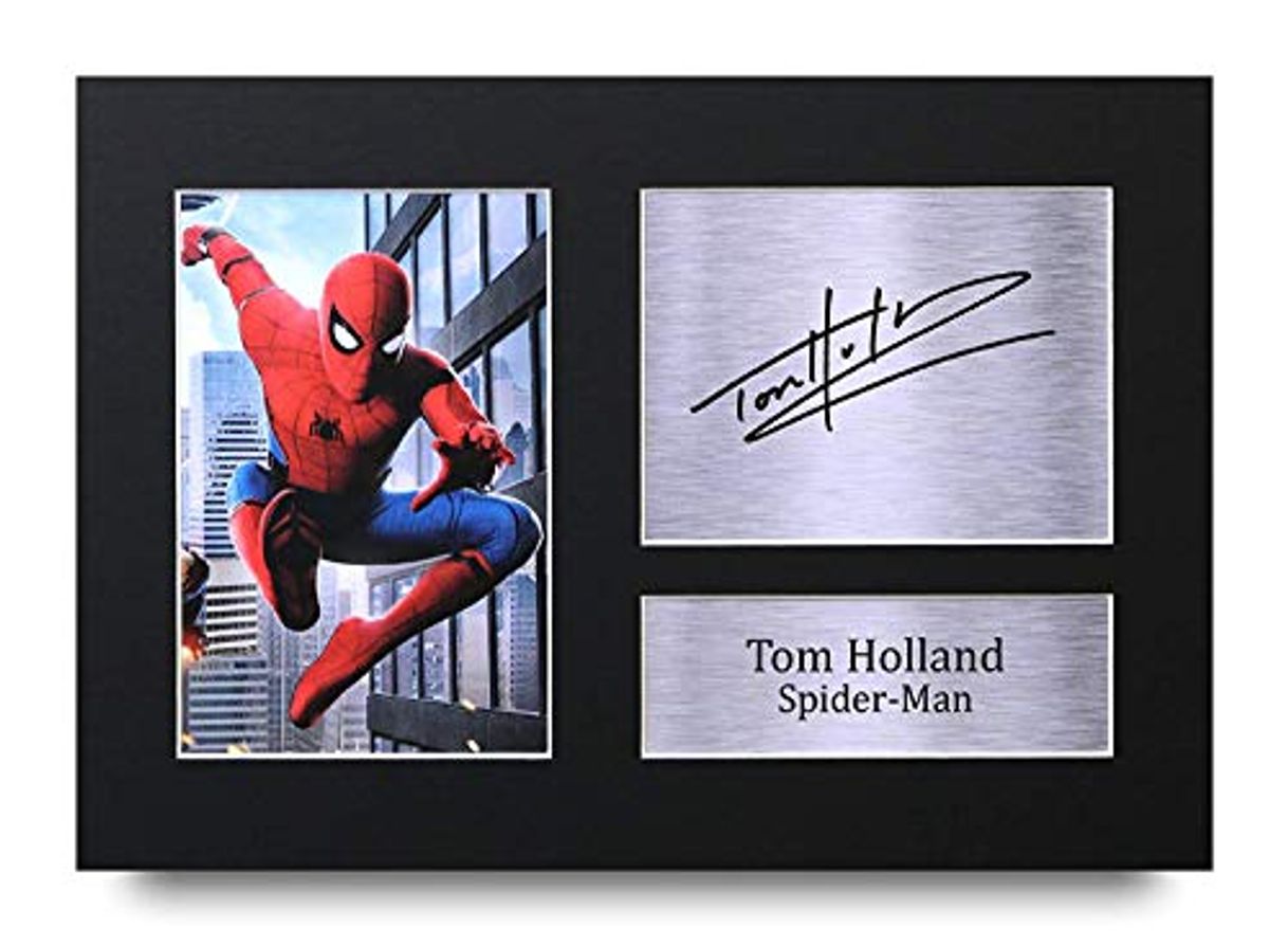 Products HWC Trading Tom Holland A4 Sin Marco Regalo De Visualización De Fotos De Impresión De Imagen Impresa Autógrafo Firmado por Spiderman Los Aficionados Al Cine