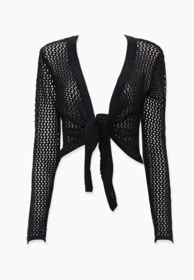 Fashion Netted Tie-Front Cardigan | Forever 21