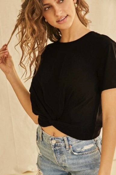 Fashion Cotton Twist-Front Tee | Forever 21