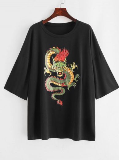 Camiseta Negra Dragón 