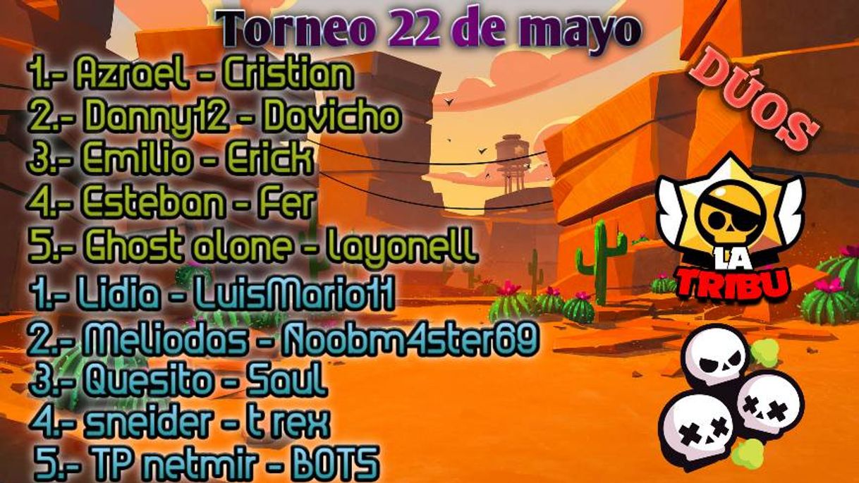 Fashion 2da lista del torneo 22 de mayo 