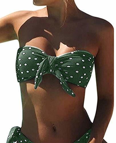 UMIPUBO Bikini Mujer Dos Piezas Ropa con Estampado de Lunares Push-Up Traje