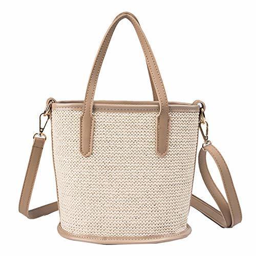 Social fonxoy-backpack Bolsa De Paja Bolsa De Playa De Tejido Tipo Cubo Bolsa