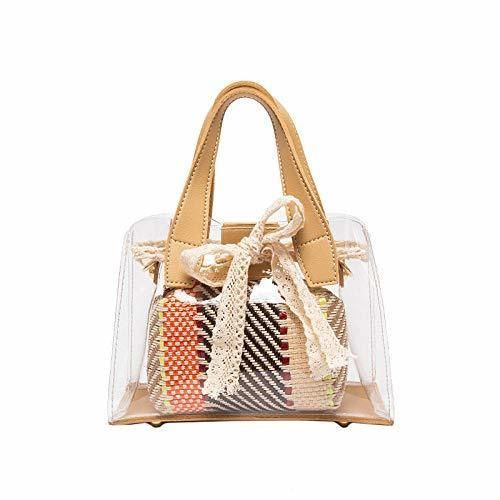 Bolsos Para Mujer Bolsos De Mano Bolso De Hombro Bolso Transparente Caqui