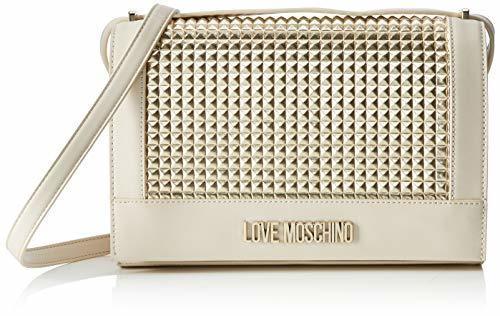 Place Love Moschino Borsa Calf PU, bolso bandolera para Mujer, Dorado