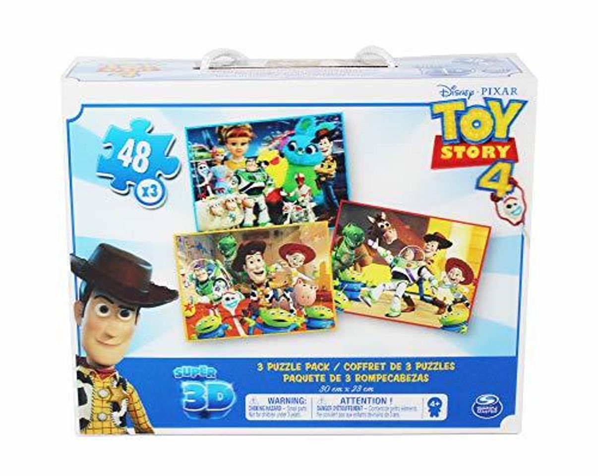 Product Spin Master- Toy Story 4 Super 3D Puzzle 4-3 PackSuper, Multicolor