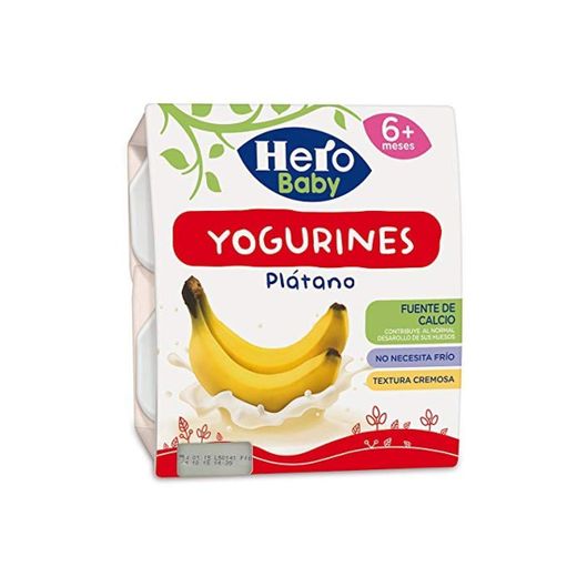 Hero Baby Yogurines Tarrinas de Yogur de Plátano para Bebés a partir