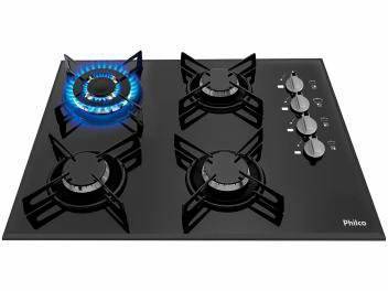 Moda Cooktop 4 Bocas Philco Cook Chef 4 TC - à Gás GLP Tripla Cha