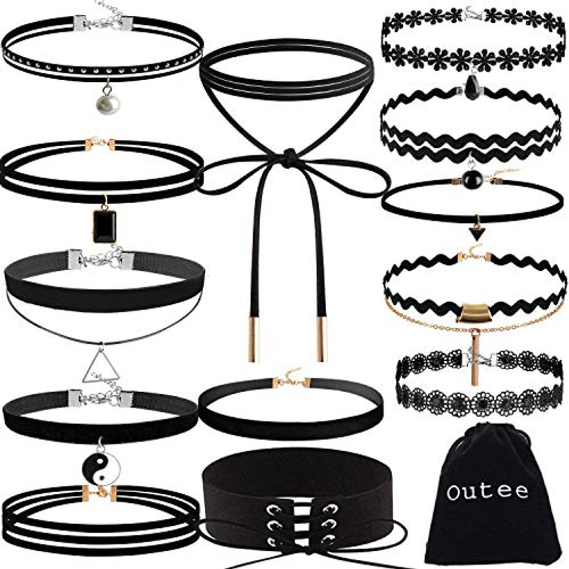 Lugar Outee Negro Choker Set