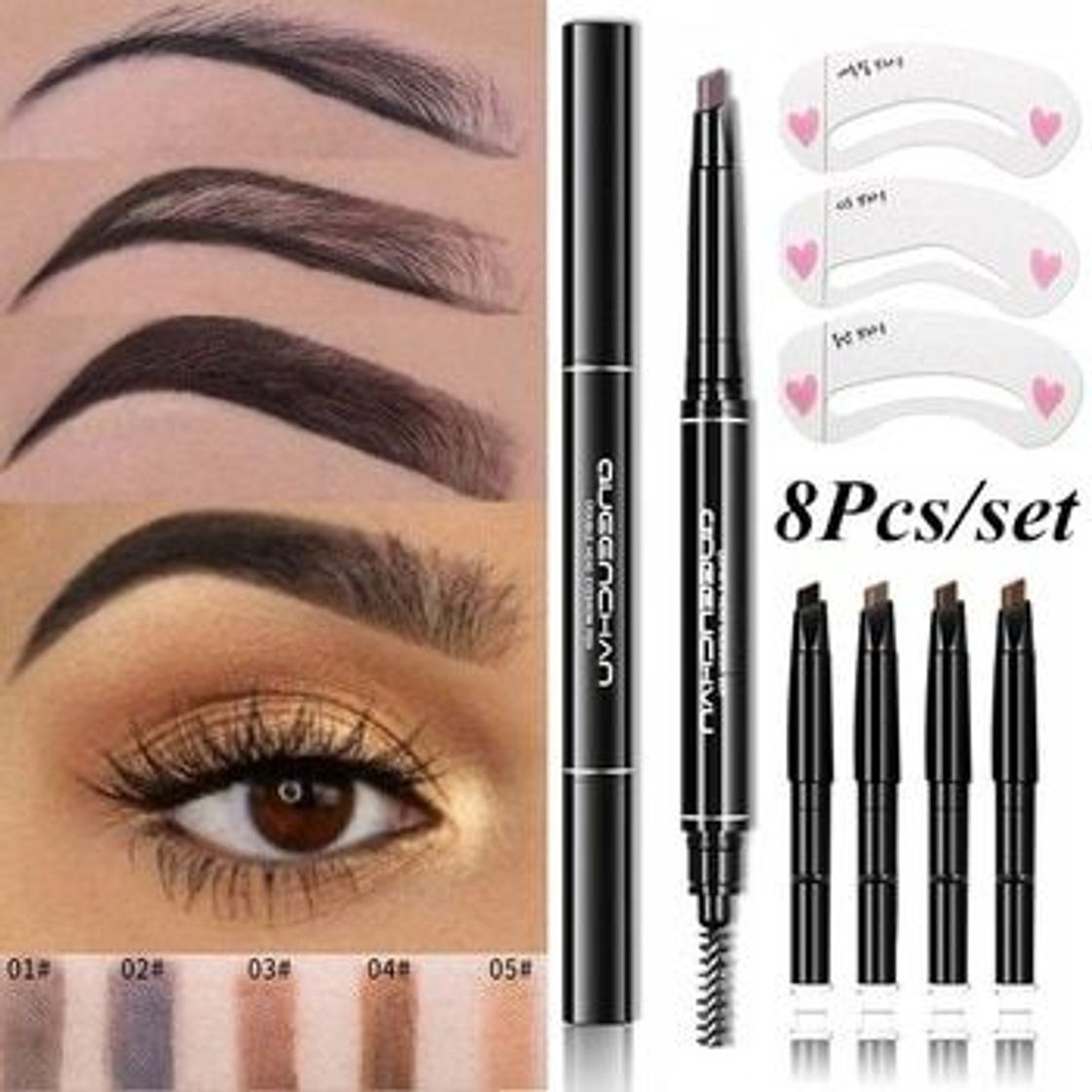 Products 8pcs Professional Automatic Eyebrow Pencil Eye Brow Pen with