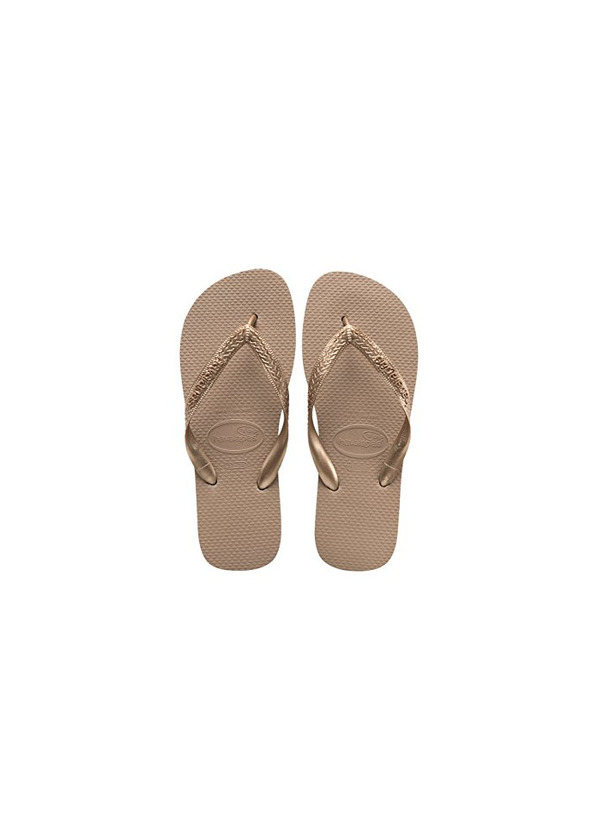 Moda Havaianas Top Tiras, Chanclas para Mujer, Dorado