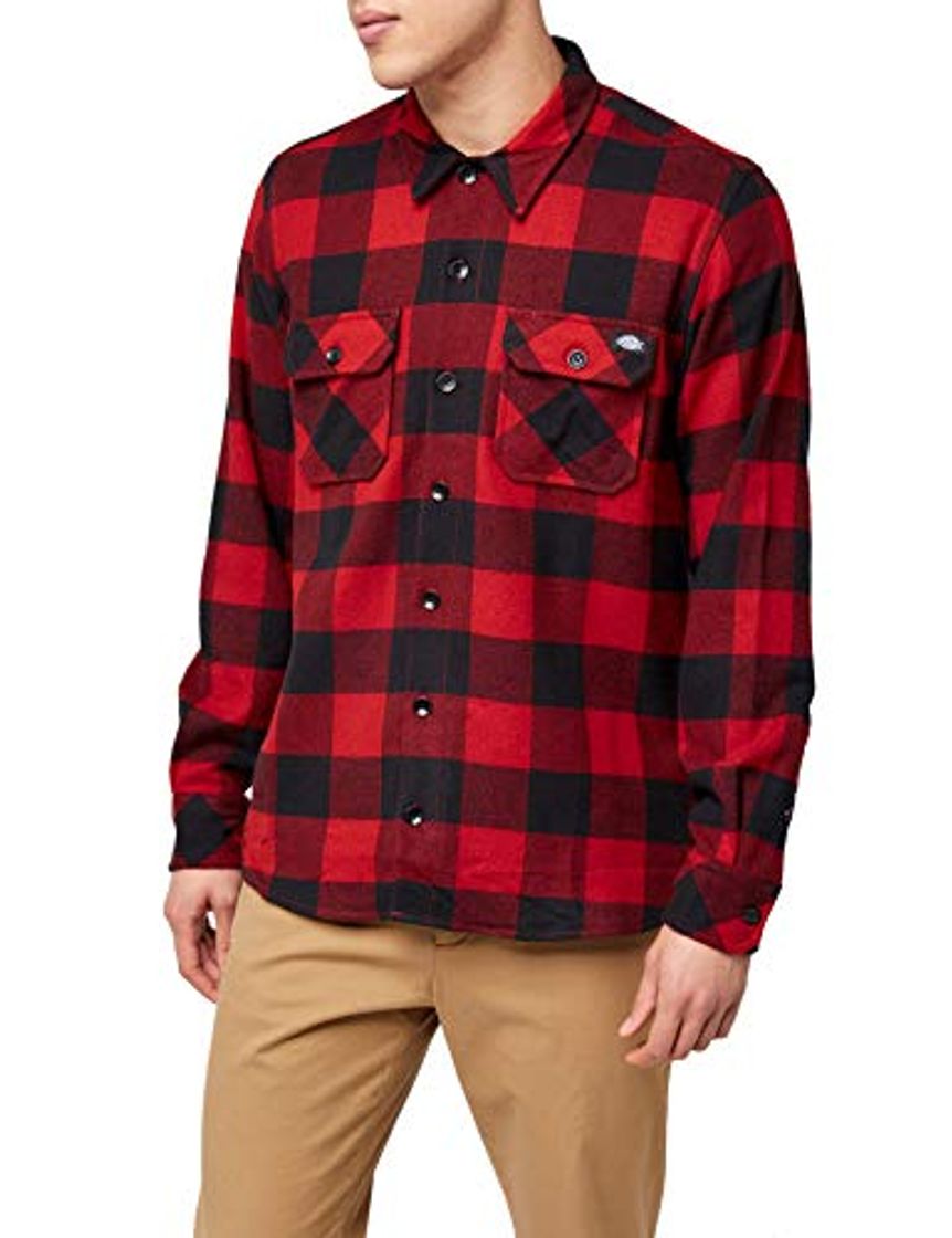 Social Dickies Streetwear Male Shirt Sacramento, Camisa Deportiva Para Hombre, Rojo, Extra Grande