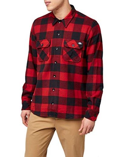 Dickies Streetwear Male Shirt Sacramento, Camisa Deportiva Para Hombre, Rojo, Extra Grande