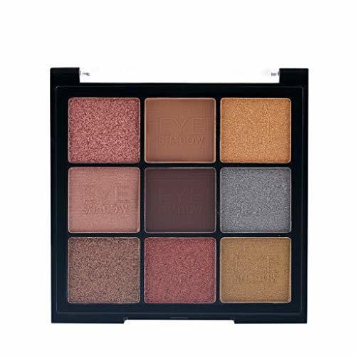 9 colores brillo sombra de ojos Pallete pigmento profesional paleta de maquillaje