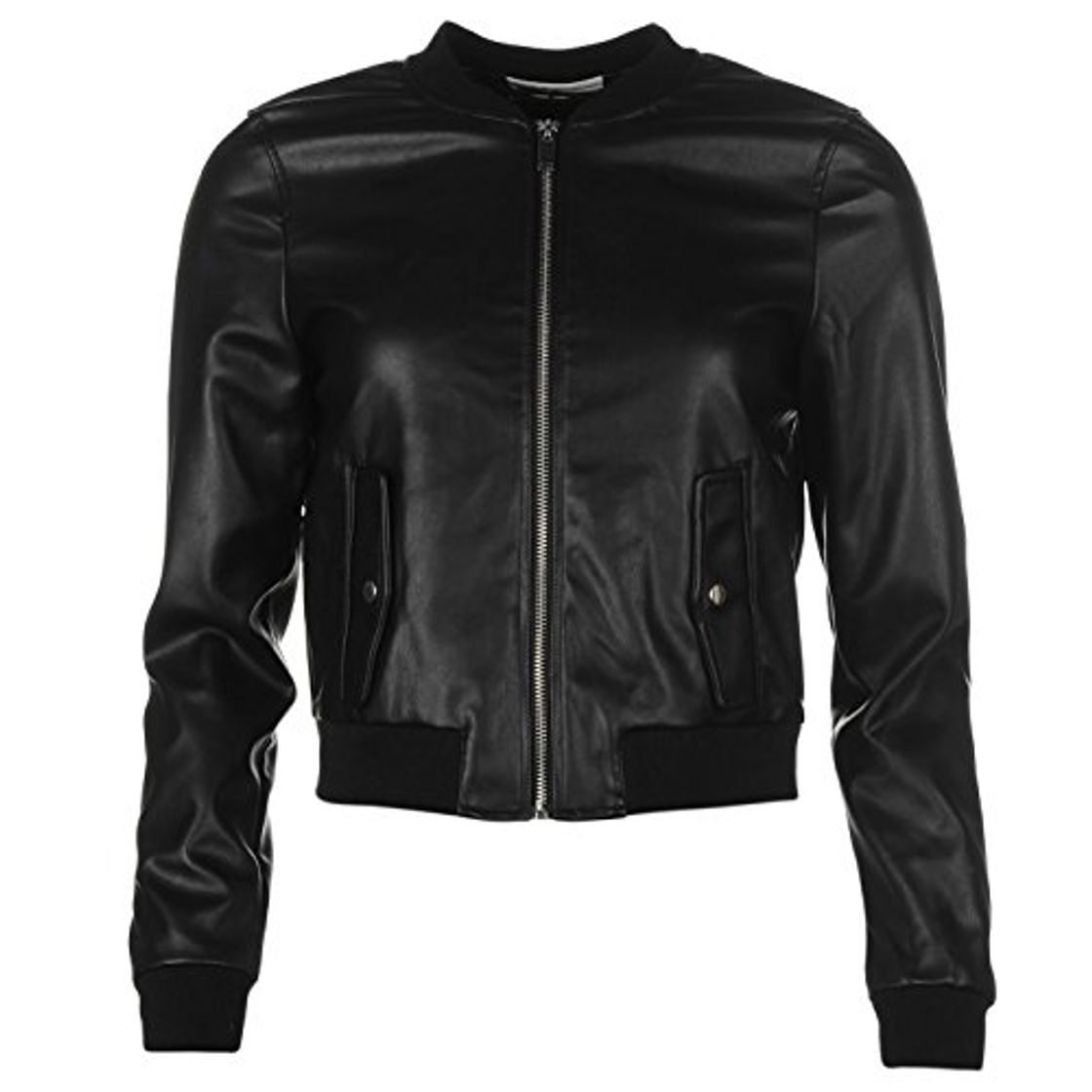 Noisy May Mujer Pelu PU Chaqueta Senoras Exterior Ropa Vestir Casual Manga